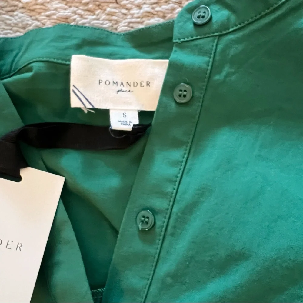 Tuckernuck Pomander Place Palm Green Cotton Tiered Dress - Picture 4 of 6